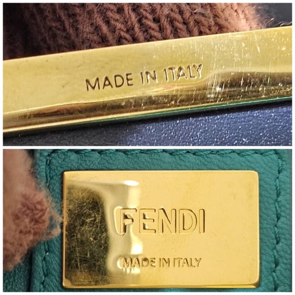 Authentic Fendi Peekaboo Normal Bag Deep Navy Blue - Picture 7 of 14